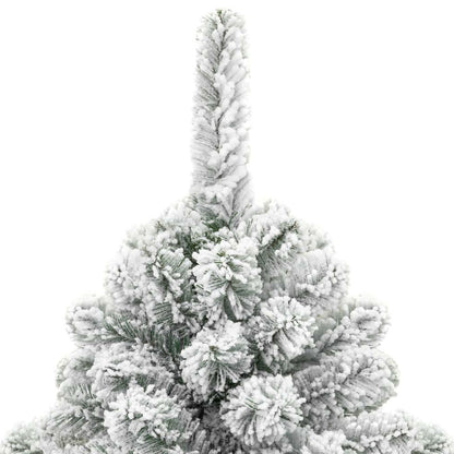 Árbol de Navidad Artificial de Pino Nevado de 1,8 m con Soporte Metálico y Fácil Montaje
