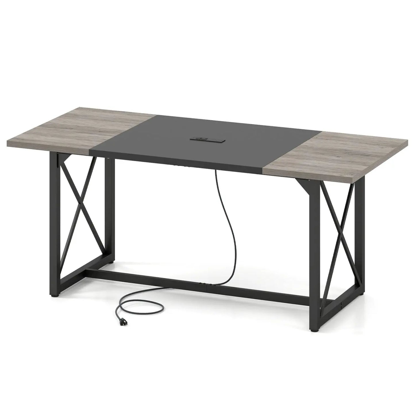 6ft Conference Table with Power Outlets Seats 6-8