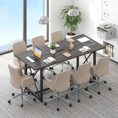 6ft Conference Table with Power Outlets Seats 6-8