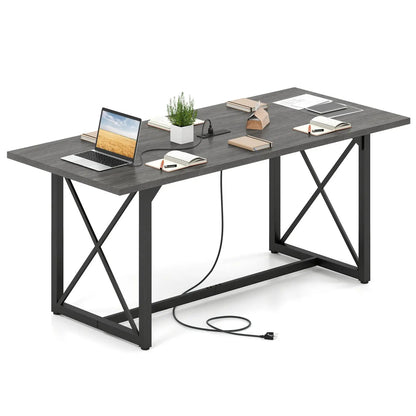6ft Conference Table with Power Outlets Seats 6-8