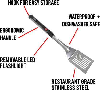 Grilling Spatula LED Light USA Flag Edition