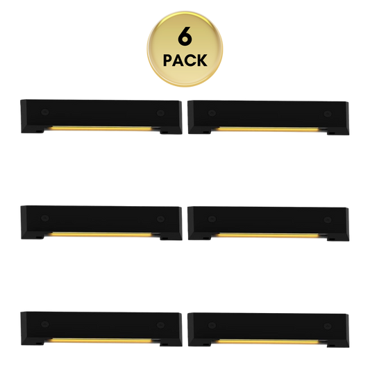 STLA12 6 Pack Low Voltage 12V LED Landscape Deck Light, Outdoor Retaining Wall Lights, IP65 Waterproof Step Lights, for Stair Lighting and Yard Patio Pathway Walkway (2700K)