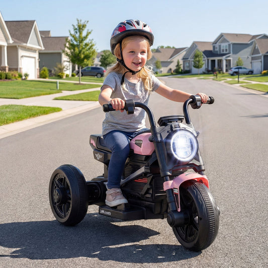 6V Kids Electric Motorcycle with LED Headlight and Music for Toddlers Aged 3-5 - Tampa Home & Garden Store
