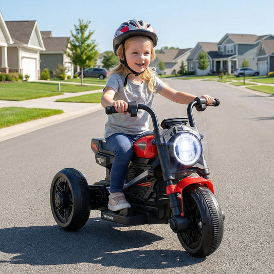 6V Kids Electric Motorcycle with LED Headlight and Music for Toddlers Aged 3-5 - Tampa Home & Garden Store