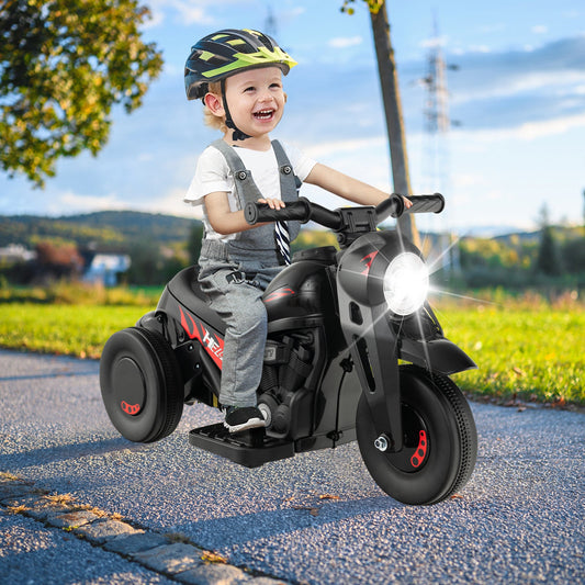 6V Kids Electric Ride on Motorcycle with Bubble Maker and Music-Black - Tampa Home & Garden Store