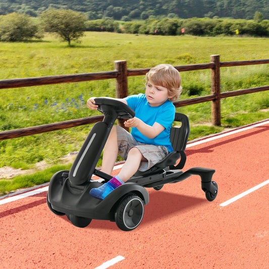 6V Kids Ride on Drift Car with 360° Spin and 2 Adjustable Heights-Black - Tampa Home & Garden Store