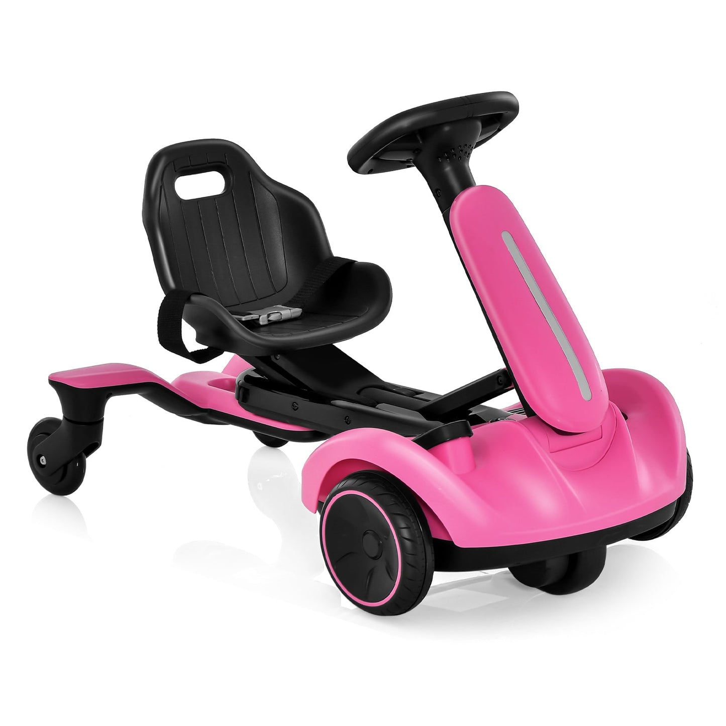 6V Kids Ride on Drift Car with 360° Spin and 2 Adjustable Heights-Black