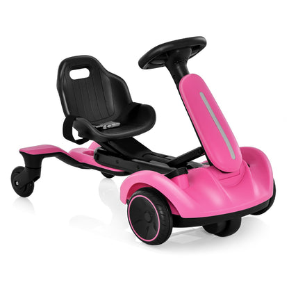 6V Kids Ride on Drift Car with 360° Spin and 2 Adjustable Heights-Black