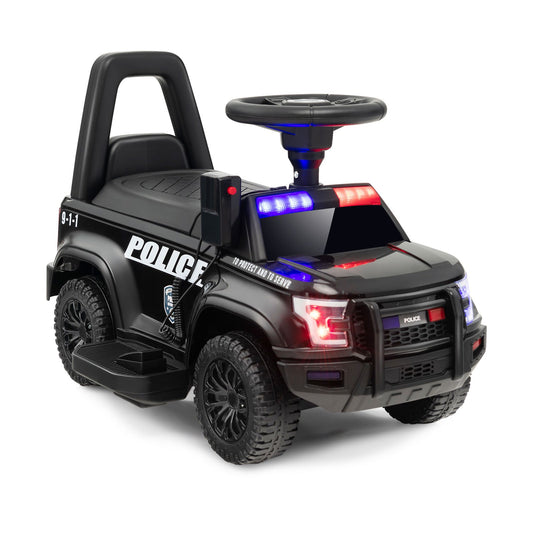 6V Kids Ride On Police Car with Real Megaphone and Siren Flashing Lights - Tampa Home & Garden Store