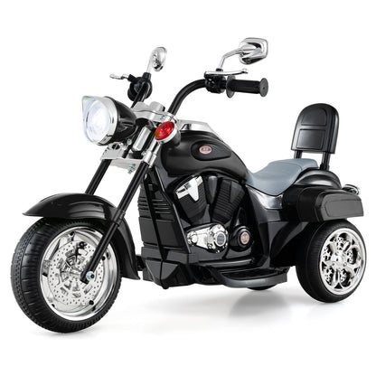 3-Wheel Electric Motorcycle Ride-On Toy for Toddlers black with backrest DirectDeals on Tampa Home & Garden Store