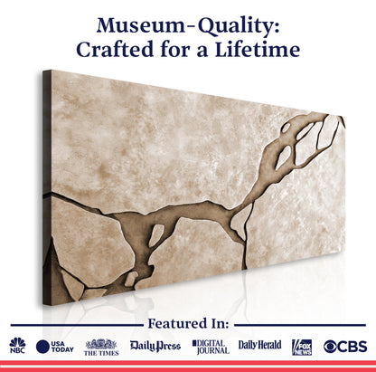 Muddy Abstract Wall Art canvas by Tailored Canvases in earthy brown tones on Tampa Home & Garden Store