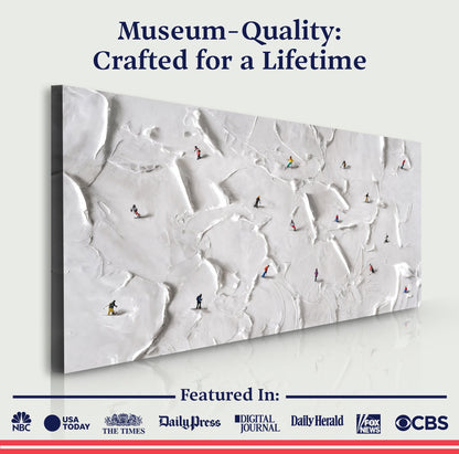 Mountain Minimalist Wall Art V canvas, snowy mountain with climbers on Tampa Home & Garden Store