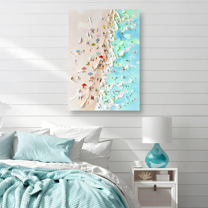 Beachfront Painting Coastal Wall Art canvas by Tailored Canvases, textured beach scene on Tampa Home & Garden Store