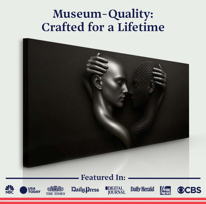 Eternal Love Figure Abstract Wall Art III canvas by Tailored Canvases, intertwined heads on Tampa Home & Garden Store