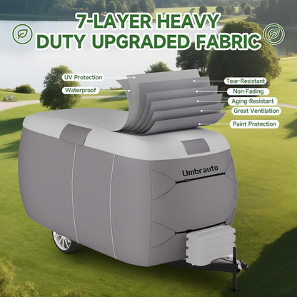 Umbrauto 7-Layer Heavy-Duty Fiberglass Travel Trailer Cover with UV protection on Tampa Home & Garden Store