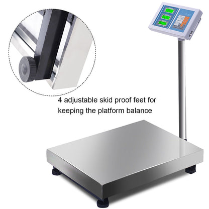 Báscula Digital de Plataforma de Piso con Cómputo de Peso de 660 lb