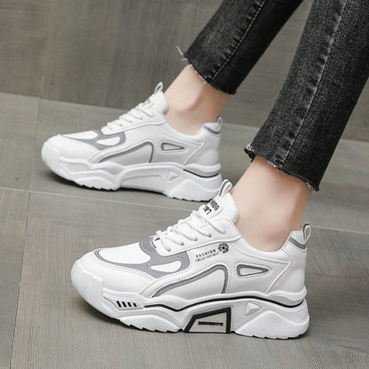 Stevvex ST85SH4571SHU sneakers white-gray chunky lace-up casual footwear on Tampa Home & Garden Store