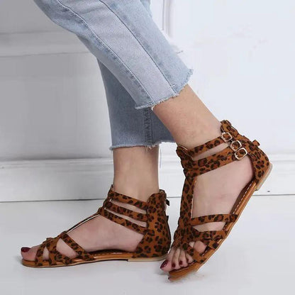 Women's Leather Sandals With Retro Arch Support