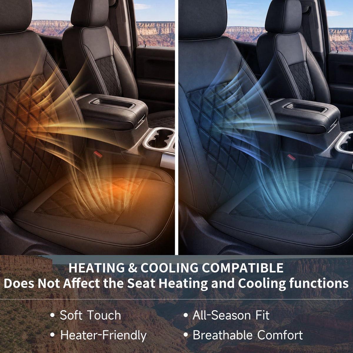 Truck seat covers for Silverado and Sierra, quilted Nappa leather, heating & cooling on Tampa Home & Garden Store