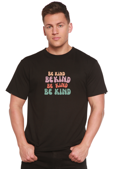 Be Kind men's tee in black with BE KIND print, bamboo viscose/organic cotton, Spun Bamboo on Tampa Home & Garden Store
