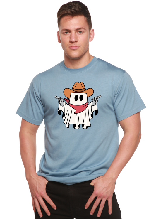 Cowboy Ghost unisex tee light blue bamboo viscose/organic cotton Spun Bamboo on Tampa Home & Garden Store