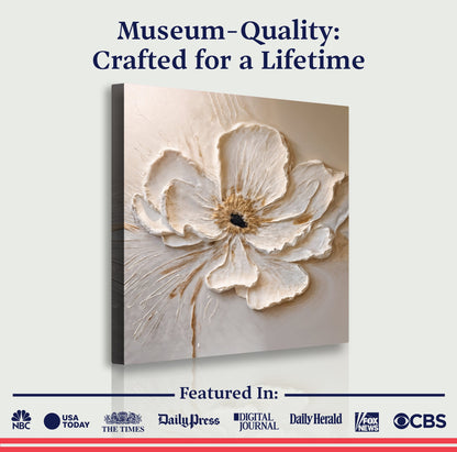 Floral Wall Art III canvas print on beige crafting canvas by Tailored Canvases on Tampa Home & Garden Store