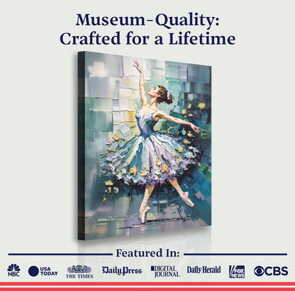 Ballerina Abstract Wall Art canvas by Tailored Canvases in pastel brushstrokes on Tampa Home & Garden Store