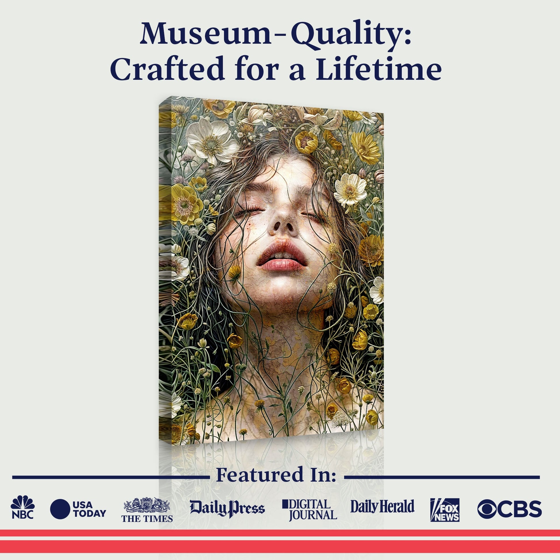 Garden Blossom Wall Art canvas by Tailored Canvases, crafting canvas with a floral portrait collage on Tampa Home & Garden Store