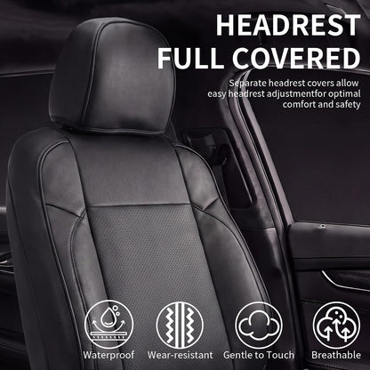 Umbrauto seat cover for Toyota Tacoma front seats in black Nappa leather, waterproof on Tampa Home & Garden Store