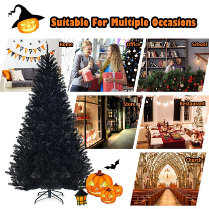 7.5 Feet Hinged Artificial Halloween Christmas Tree DirectDeals with dark branches on Tampa Home & Garden Store