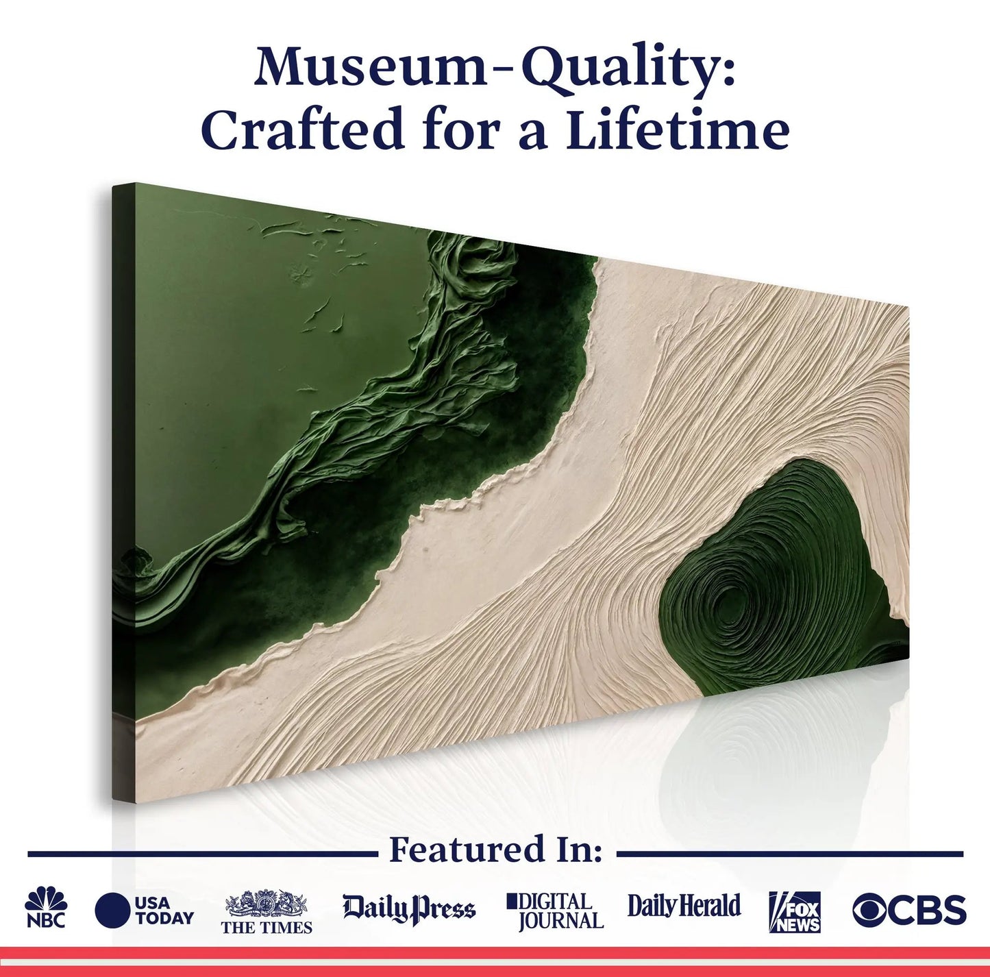 Green Rivers Abstract Wall Art XII Canvas Print