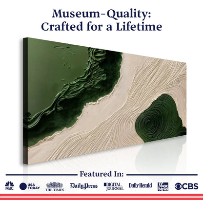 Green Rivers Abstract Wall Art XII Canvas Print