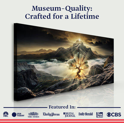 Burning Bush - Faith Wall Art II canvas print mountain sunset landscape Tailored Canvases on Tampa Home & Garden Store