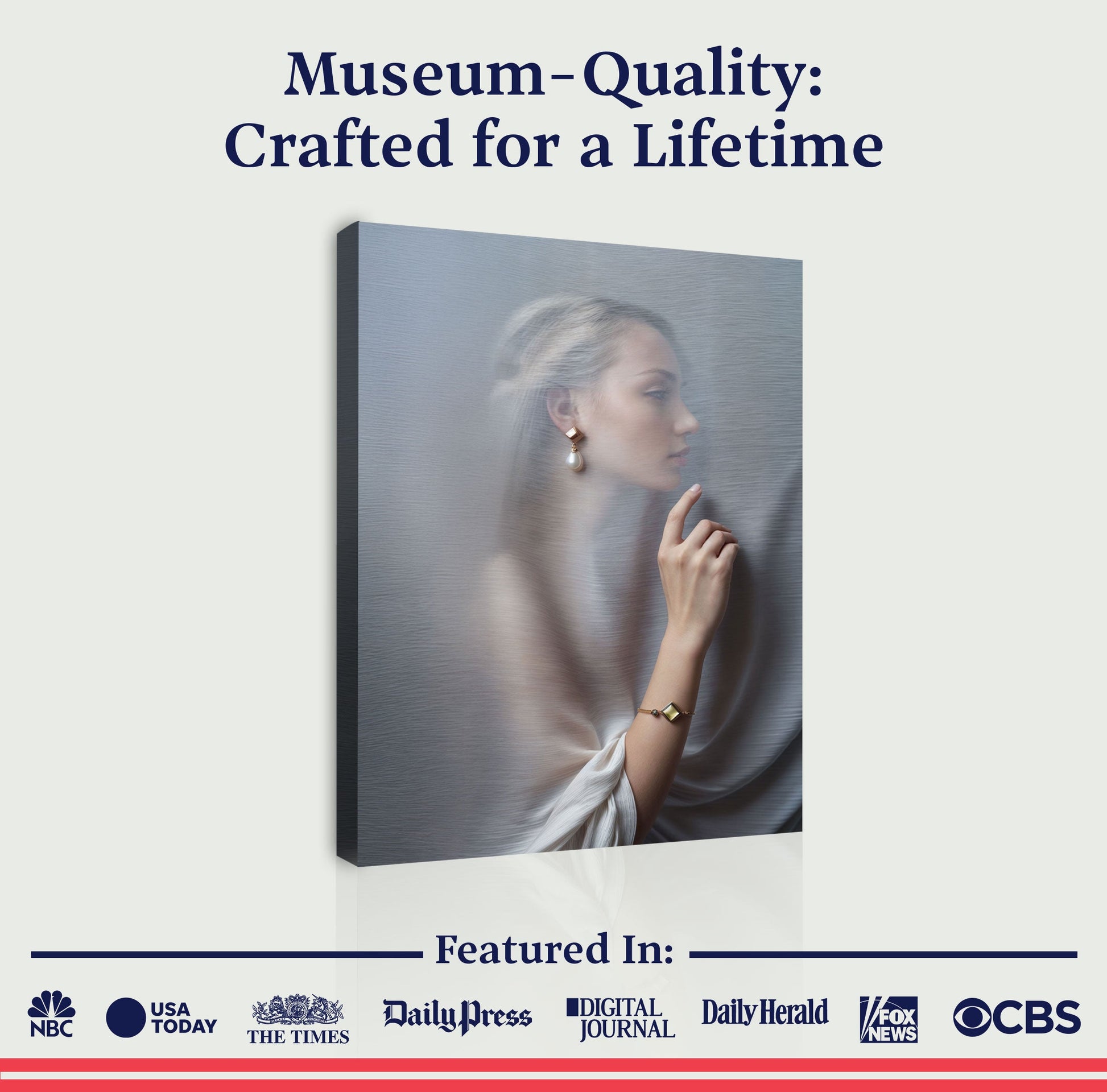 Behind Curtain Wall Art canvas portrait in soft tones on wrapped canvas Tailored Canvases on Tampa Home & Garden Store