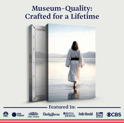 Reflections Faith Wall Art VII canvas by Tailored Canvases, panel beach scene with woman on Tampa Home & Garden Store
