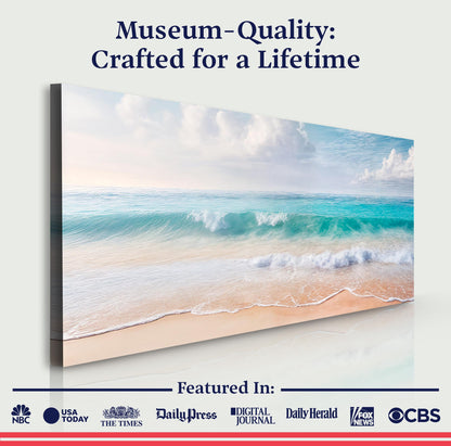 Serene Ocean Wave Coastal Wall Art XII canvas by Tailored Canvases in ocean blue tones on Tampa Home & Garden Store