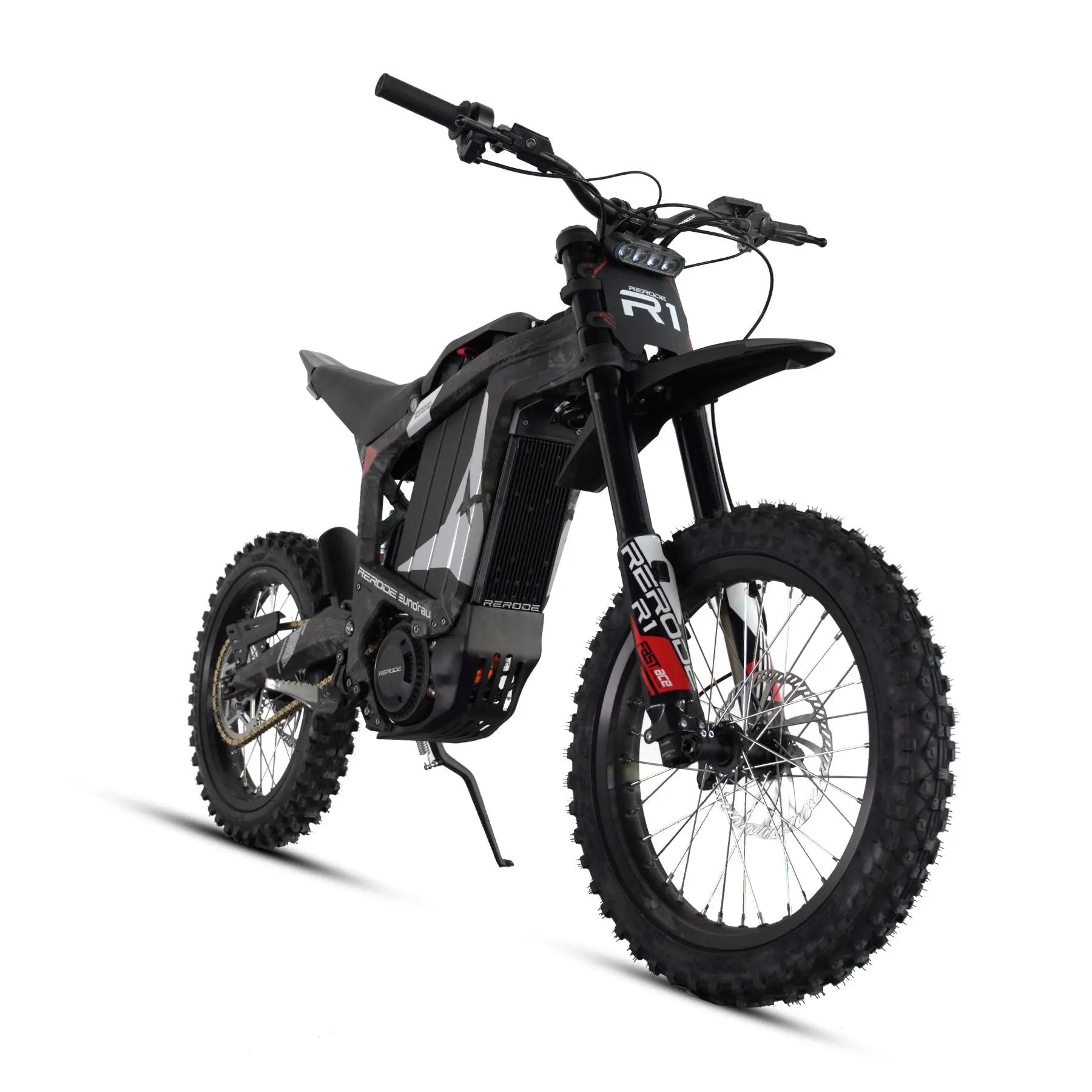 R1-17 electric dirt bike by EUNORAU E-BIKE US with rugged fat tires and front suspension on Tampa Home & Garden Store