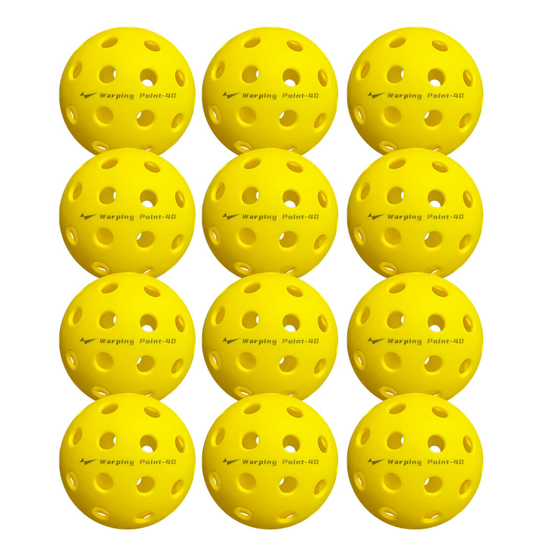 Outdoor practice pickleballs yellow 15-pack by Warping Point on Tampa Home & Garden Store