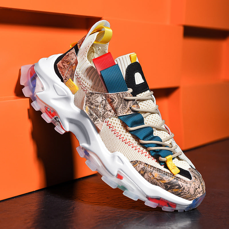 Men's Stevvex camouflage sneakers with mesh upper and chunky non-slip sole on Tampa Home & Garden Store