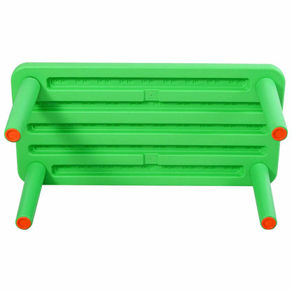 Kids portable plastic activity table DirectDeals in bright green underside view with four legs on Tampa Home & Garden Store
