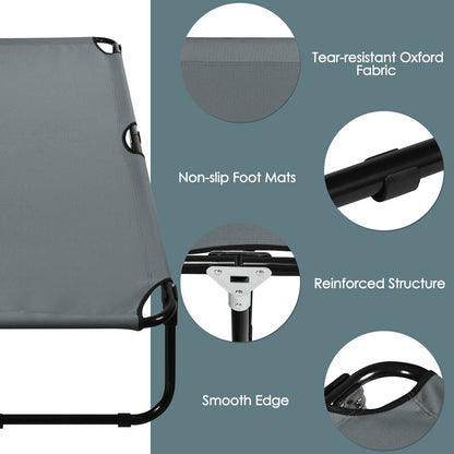 GemGear outdoor folding camping cot black with tear-resistant Oxford fabric on Tampa Home & Garden Store