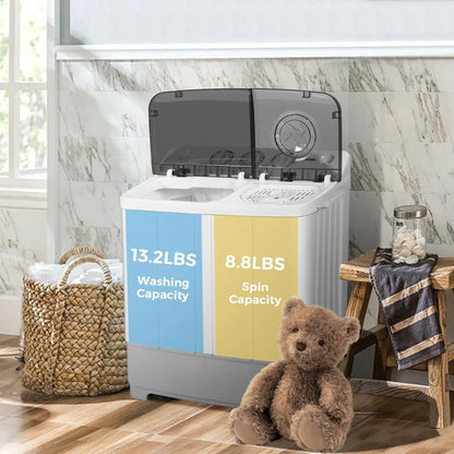 2-in-1 Portable Washing Machine Timer Control