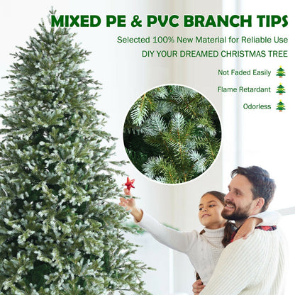 8 ft hinged artificial Christmas spruce tree with mixed PE and PVC tips DirectDeals on Tampa Home & Garden Store
