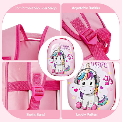 Kids luggage set GemGear: pink unicorn backpack and 16in carry-on with wheels on Tampa Home & Garden Store