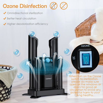 Electric Shoe Boot Dryer 4 Shoes with 180 Mins Timer Ozone Disinfection