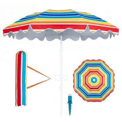 Beach Umbrella 6.5 ft With UPF Sun Protection