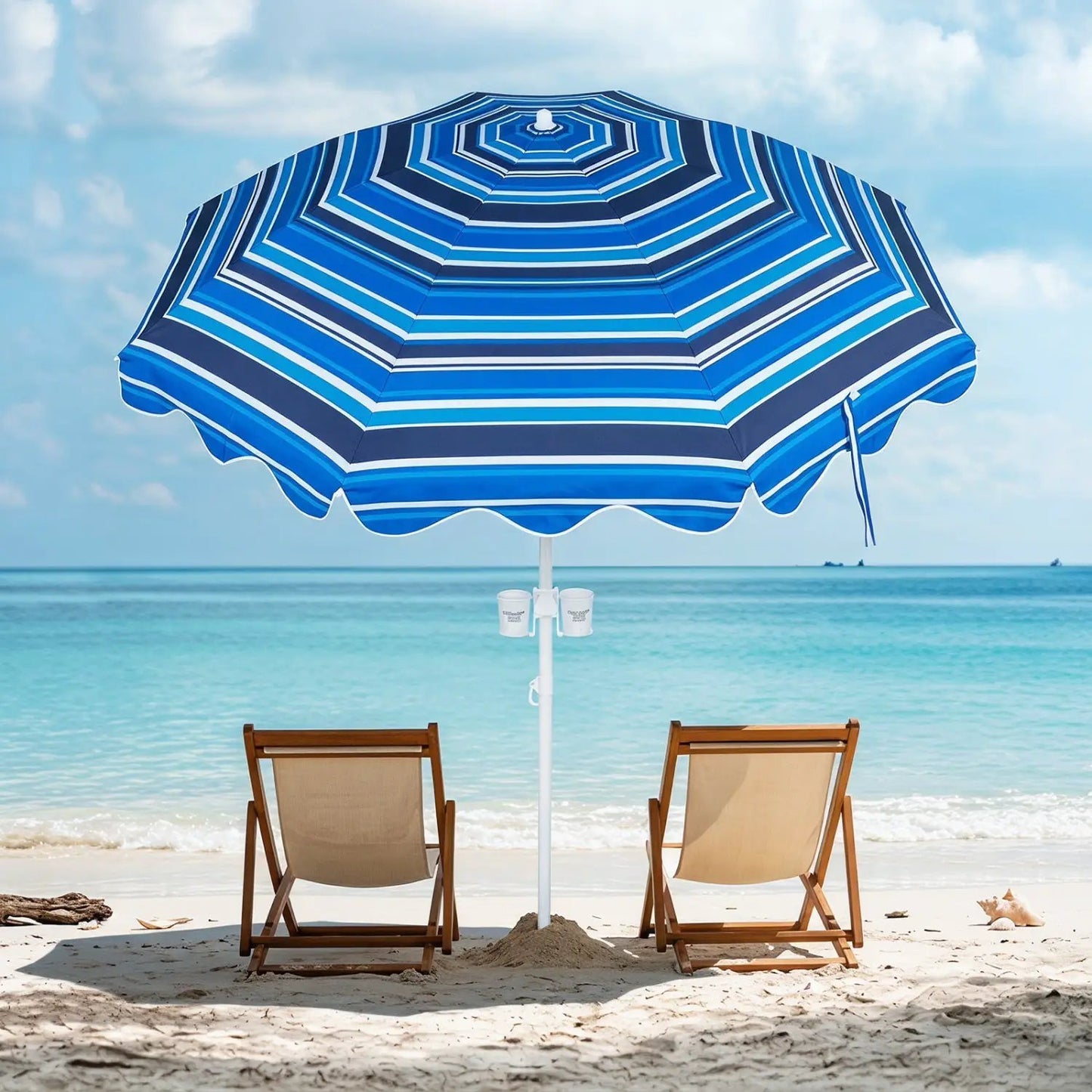 Beach Umbrella 6.5 ft With UPF Sun Protection
