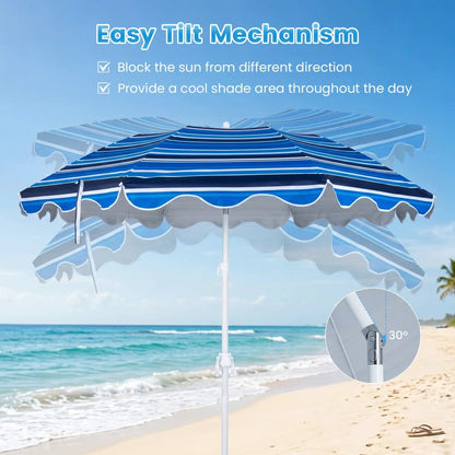 Beach Umbrella 6.5 ft With UPF Sun Protection