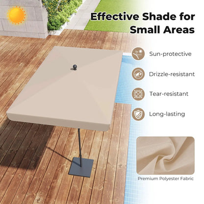 Rectangular Patio Umbrella with Tilt Adjustment