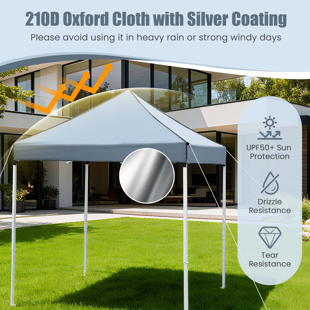 GemGear 6.5x6.5 ft pop up canopy tent with 4 sidewalls and wheeled bag on Tampa Home & Garden Store